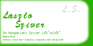 laszlo sziver business card
